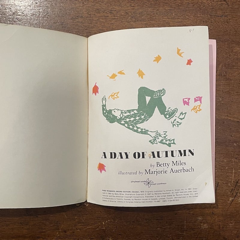 A DAY OF AUTUMN」Betty Miles Marjorie Auerbach