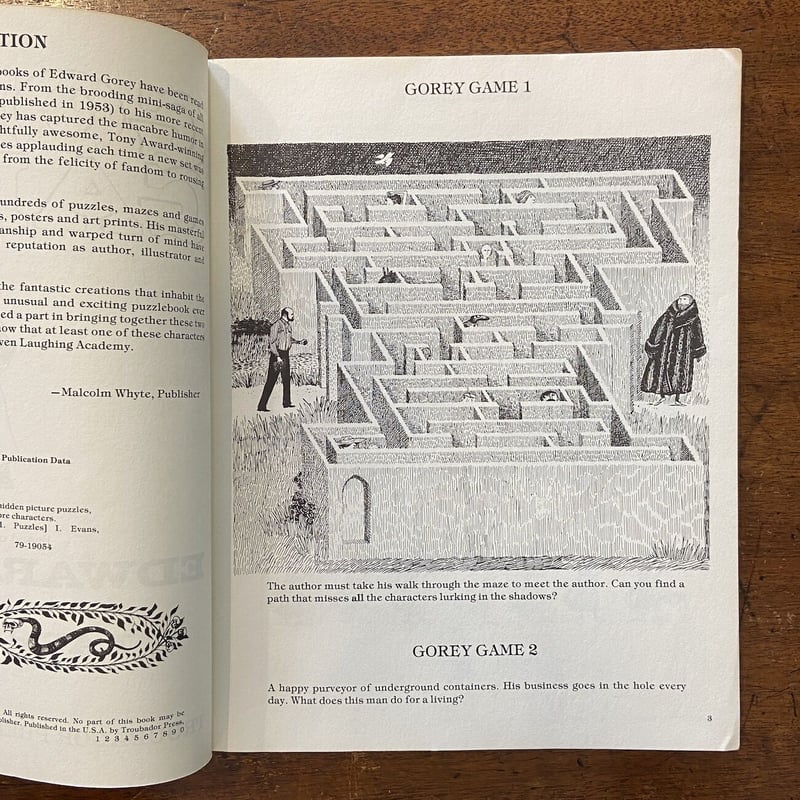 GOREY GAMES」Edward Gorey（エドワード・ゴーリー） | Froberg