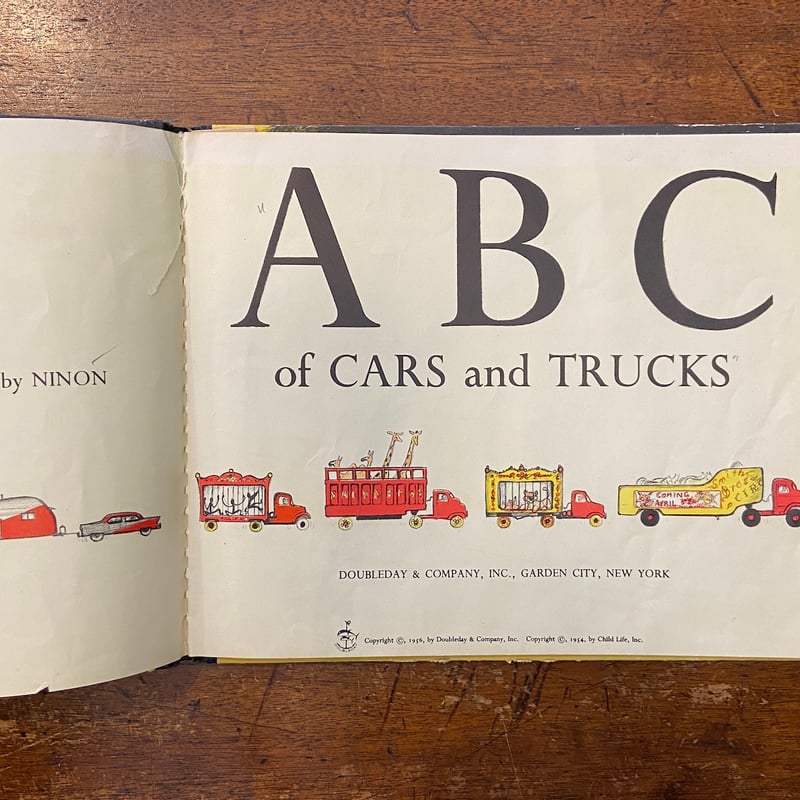 ABC OF CARS AND TRUCKS（1956年／リトグラフ）」Anne Alexa