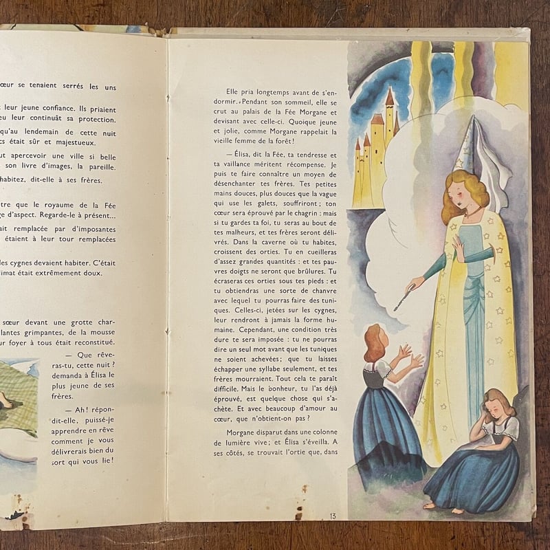 すみれ色の童話　　　絵画原画 LES CYGNES SAUVAGES（1945年／アンデルセン童話集）」Andersen
