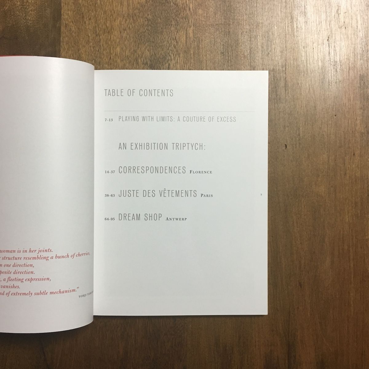 AN EXHIBITION TRIPTYCH」YOHJI YAMAMOTO(山本耀司) |