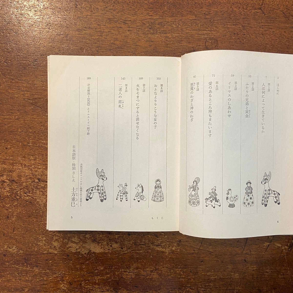 トルストイページ トルストイのこどものための本 5 愛についての物語」樹下節 訳 土方