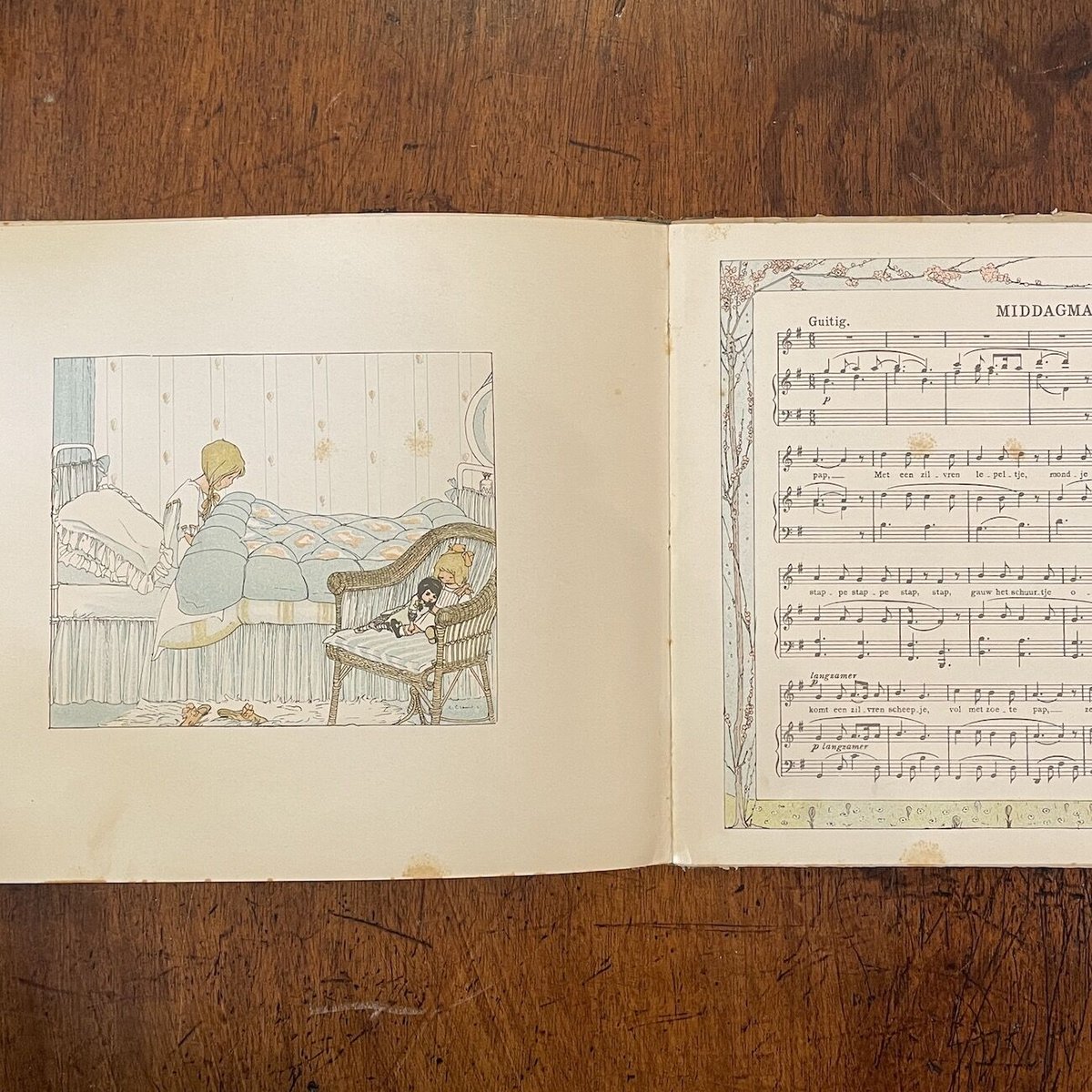 Amazon.co.jp: 1913年 Rie Cramerオランダの可愛い絵本 ボタニカル柄 洋書 : ベビー＆マタニティ