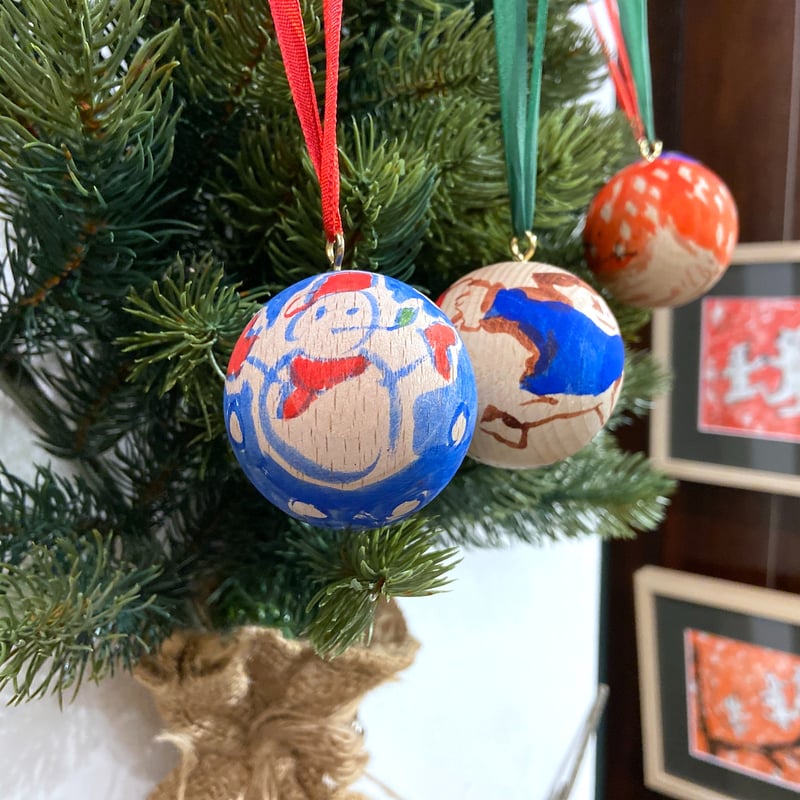 きくちちき オーナメント作品 木球タイプ（雪だるま） | Frobergue