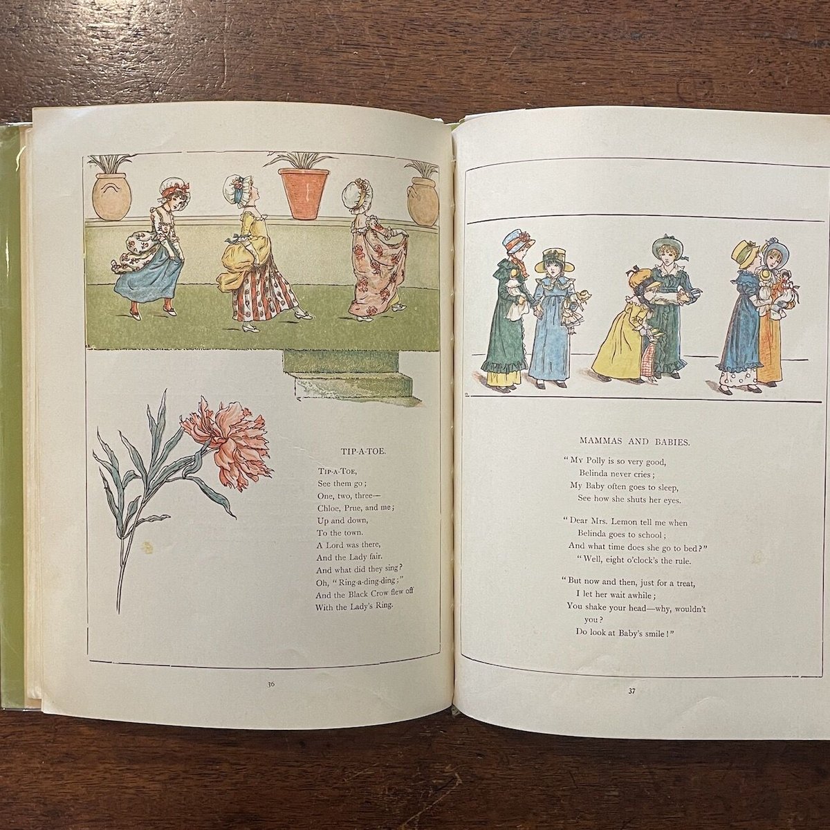 初版？ MARIGOLD GARDEN ケイト・グリーナウェイ 木版絵本＋復刻版 MARIGOLD GARDEN（1940's）」Kate Greenaway（ケイト・グリー