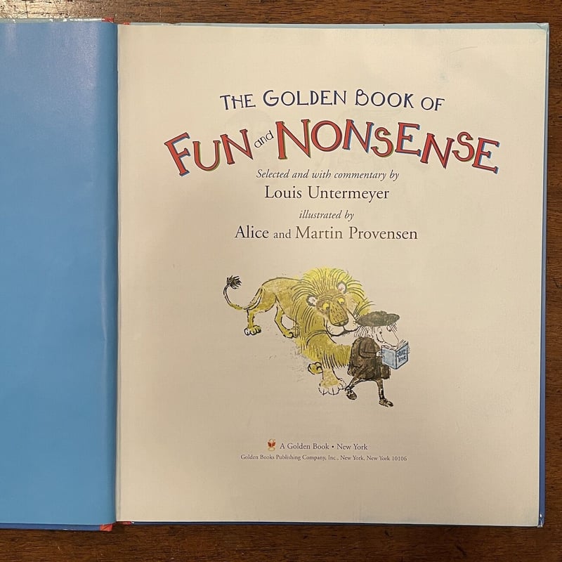 THE GOLDEN BOOK OF FUN AND NONSENSE」Alice & Ma THE GOLDEN BOOK OF FUN AND NONSENSE」Alice & Ma