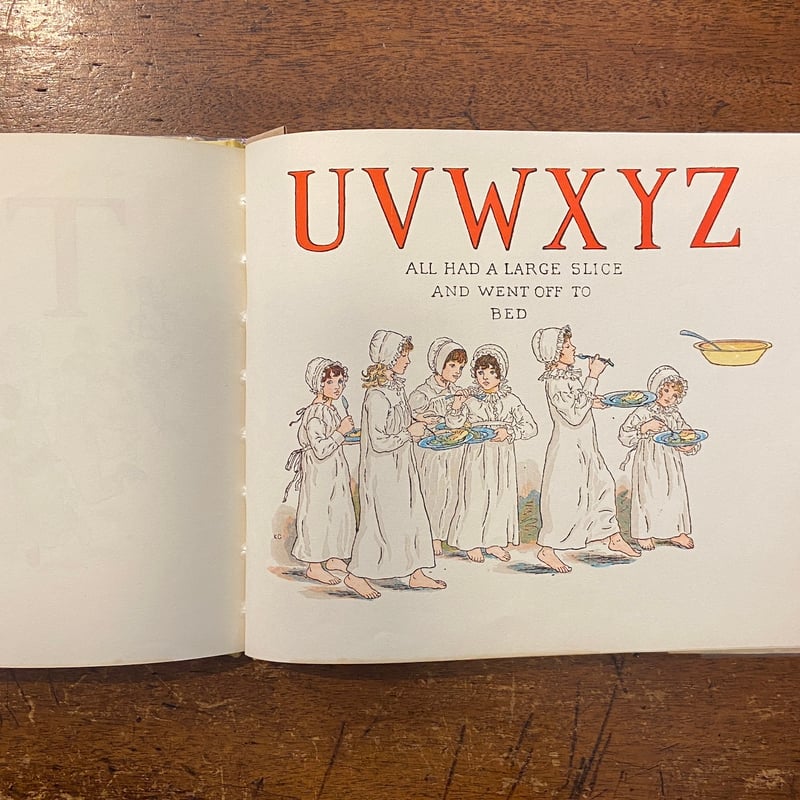 ケイト・グリーナウェイ 額装品「A Apple Pie」 A APPLE PIE（1950年頃）」Kate Greenaway（ケイト・グリーナウェイ