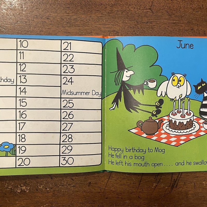 MEG and Mog Birthday Book」Helen Nicoll Jan Pie