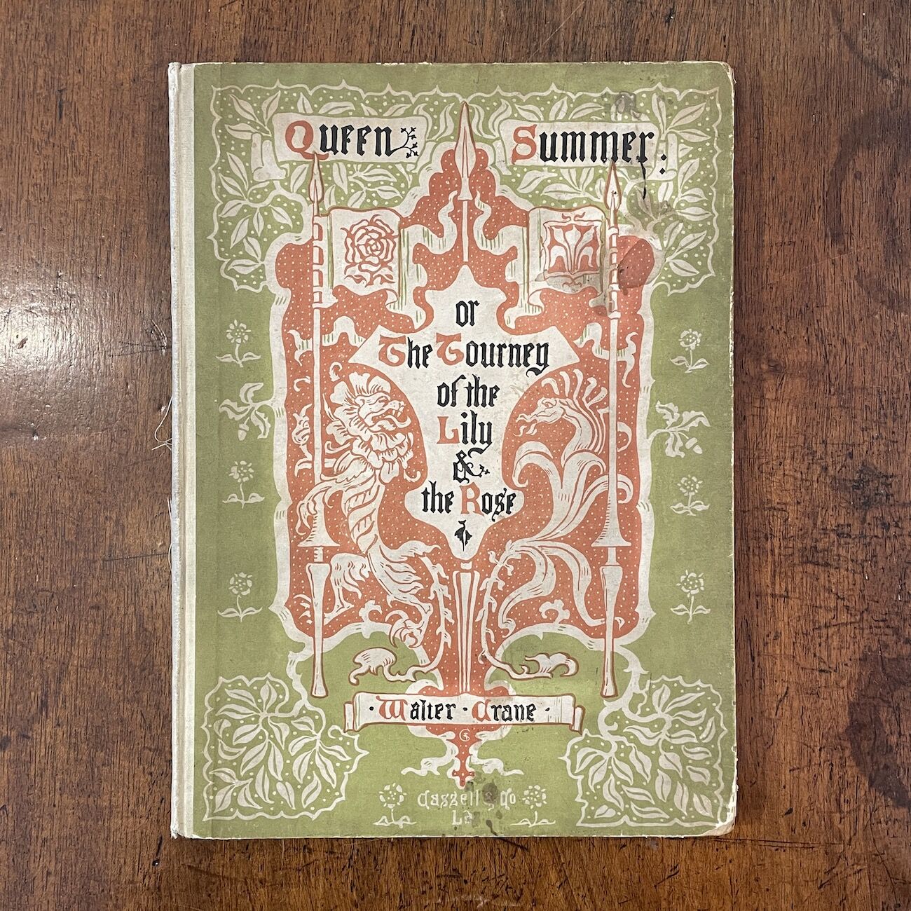 新品リトグラフWalter Craneクレイン『クイーンサマー百合と薔薇の旅』 original