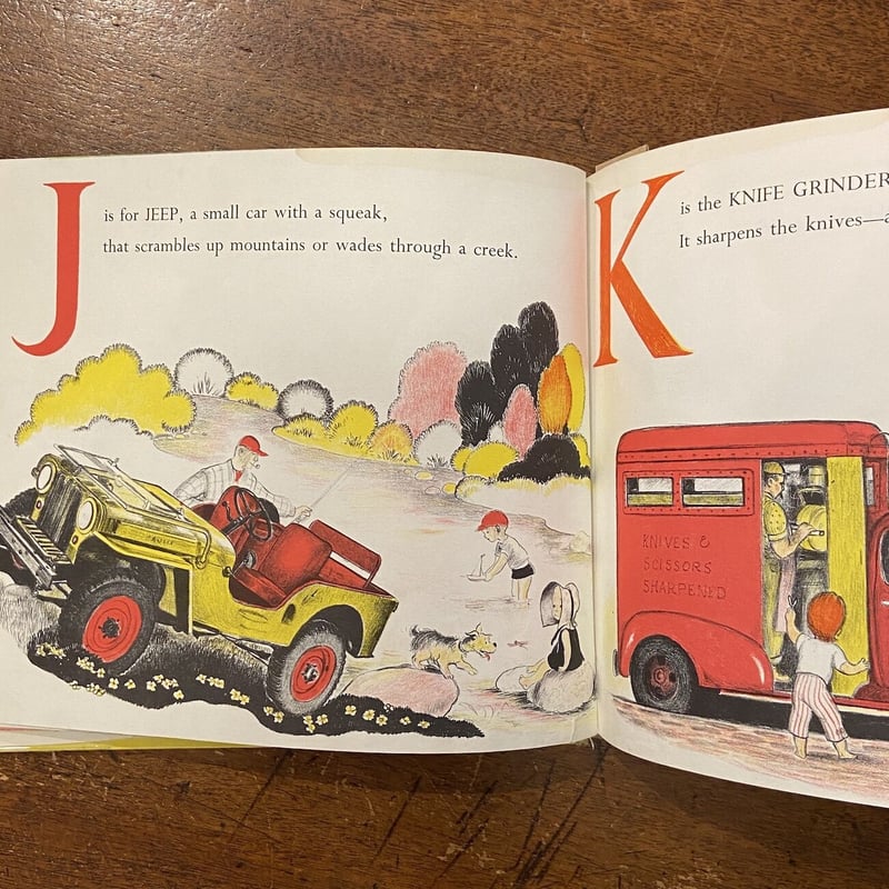 ABC OF CARS AND TRUCKS（1956年／リトグラフ）」Anne Alexa