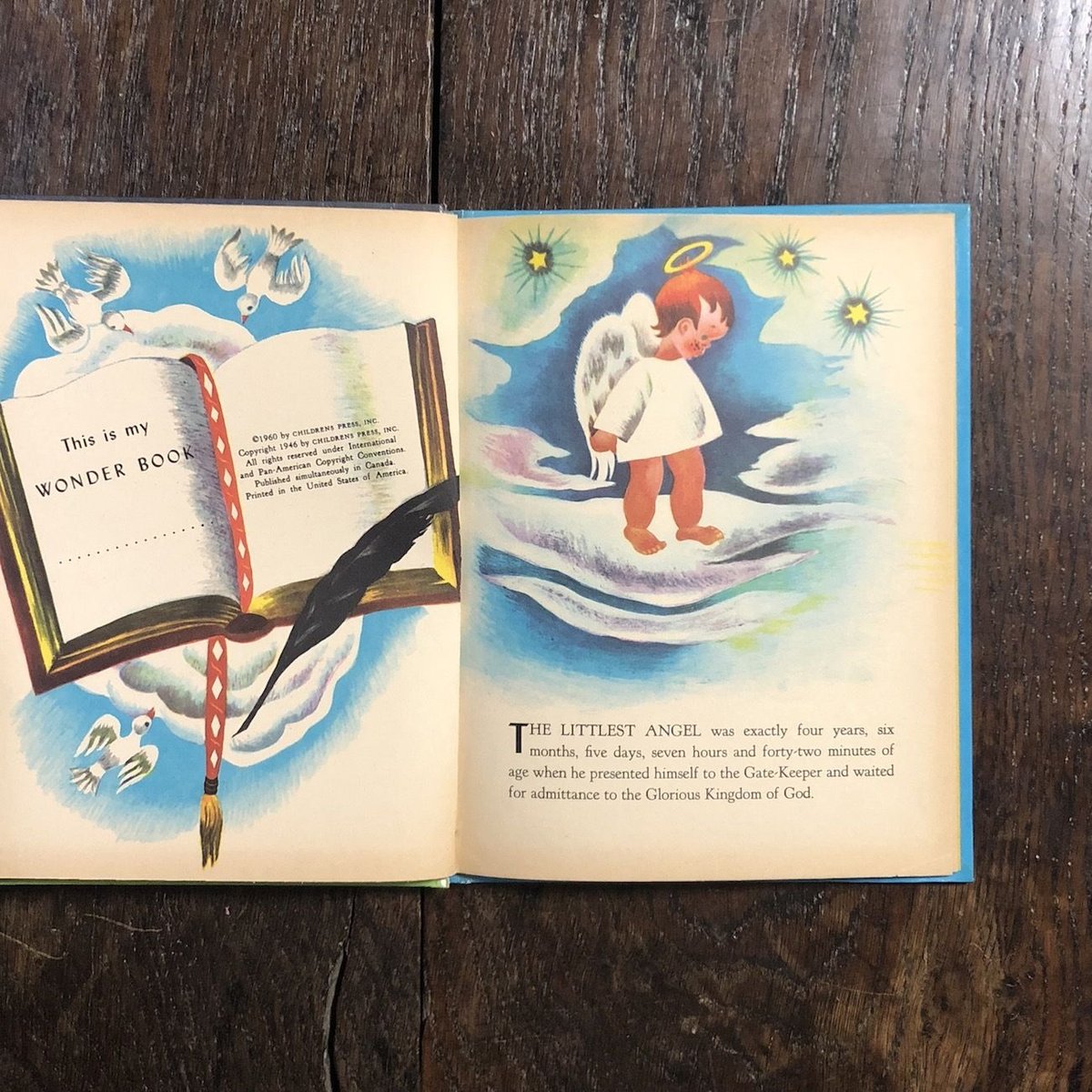 【希少】1924年 アメリカの可愛い絵本  エリザベスゴードン ビスクドール THE LITTLEST ANGEL」Charles Tazewell Katherine