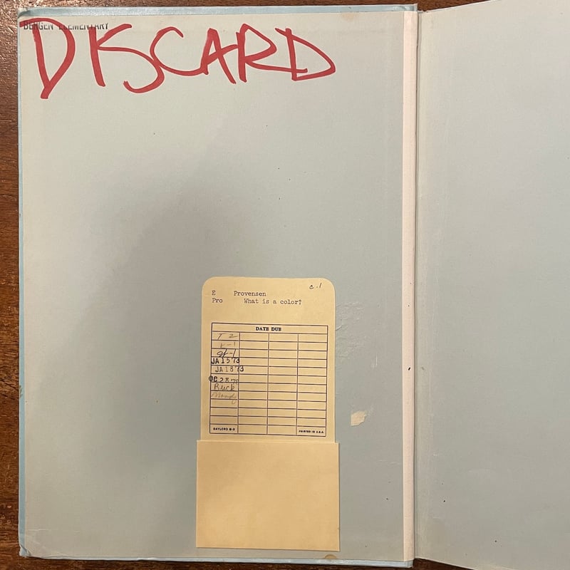 WHAT IS A COLOR？（1968年2刷）」Alice & Martin Prove