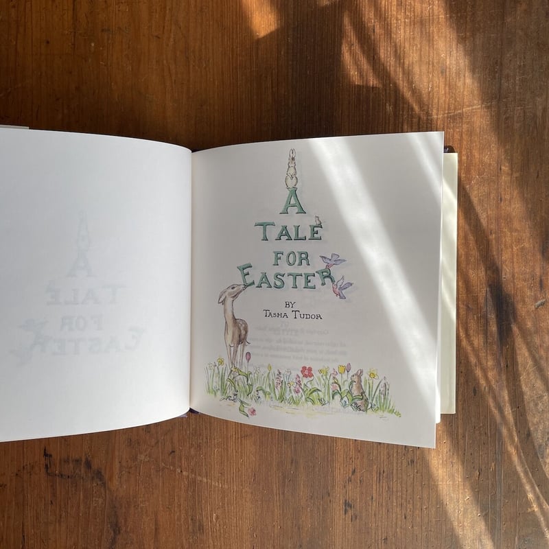 ターシャ テューダー　直筆サイン入り　イラスト　額装　にわとりと女の子 A TALE FOR EASTER」Tasha Tudor（ターシャ・テューダー