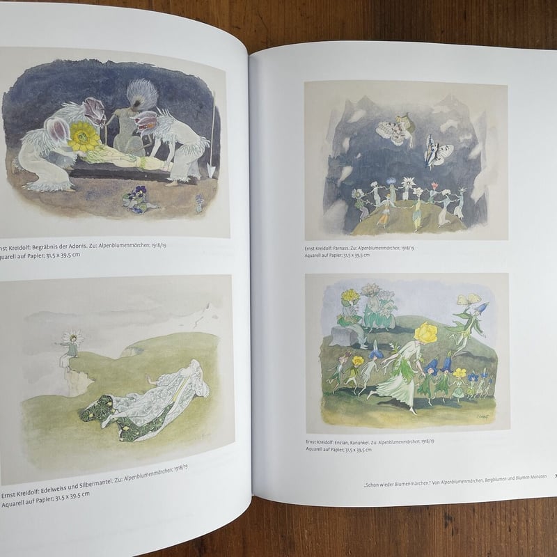 『花を摘みかに』　エルネスト・クライドワース 絵本 ERNST KREIDOLF UND DIE PFLANZEN（エルンスト・クライドルフと植