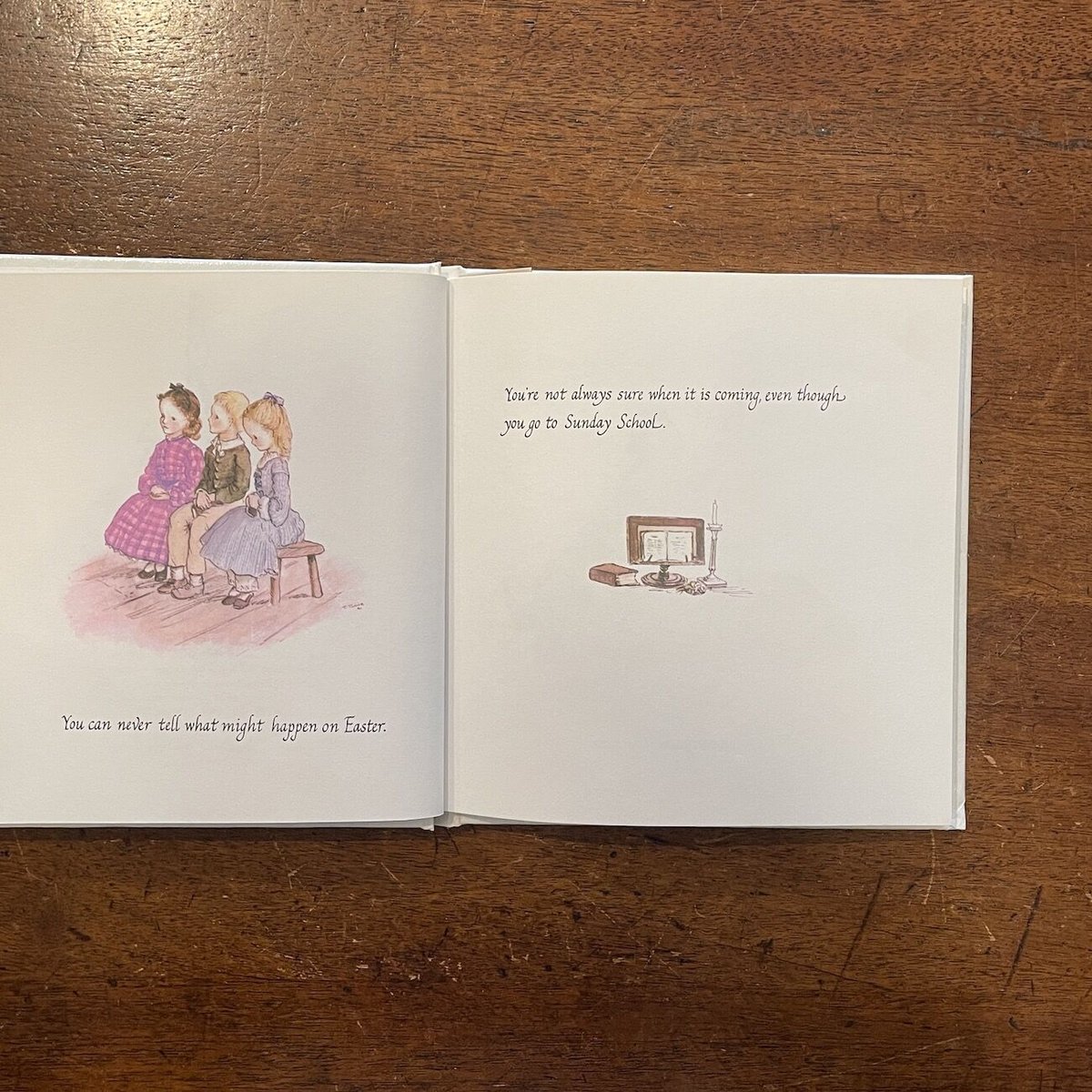 ターシャ テューダー　直筆サイン入り　イラスト　額装　にわとりと女の子 A TALE FOR EASTER」Tasha Tudor（ターシャ・テューダー