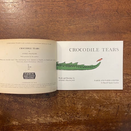 「CROCODILE TEARS」Andre Francois（アンドレ・フランソワ）
