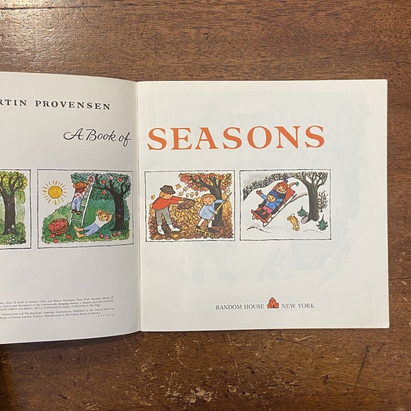 A Book of Seasons」Alice & Martin Provensen（プロヴ