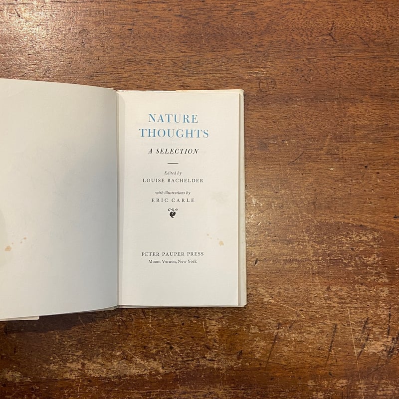 絵本・児童書 Nature Thoughts A Selection Nature Thoughts：A Selection」Louise Bachelder E