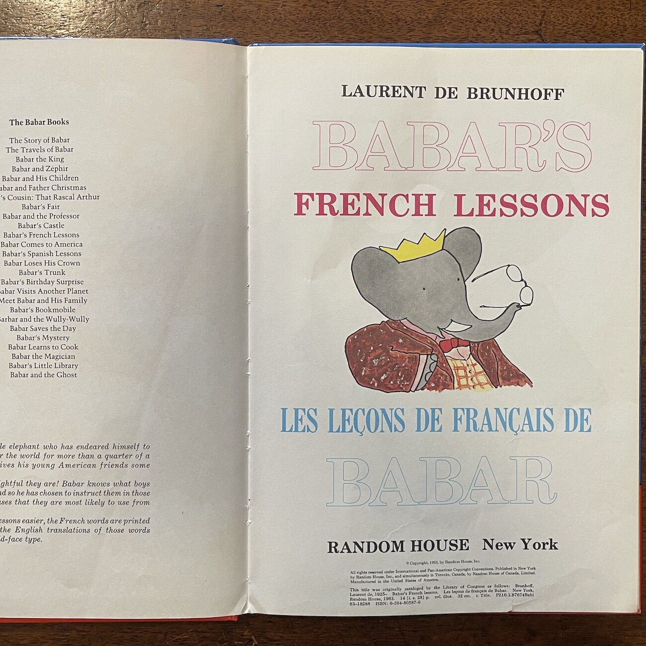 BABAR'S FRENCH LESSONS」Laurent de Brunhoff（ロラン