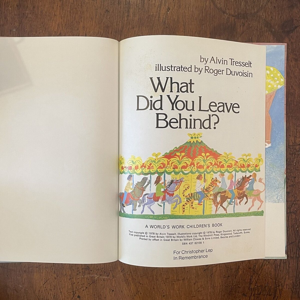 What Did You Leave Behind？」Alvin Tresselt Roge