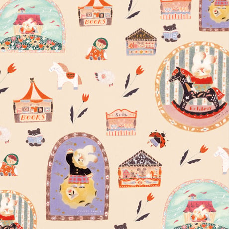 ＜新品商品＞『かぜのこうさぎのピュピュン』オリジナルハンカチ（2種）　ぬまのうまき