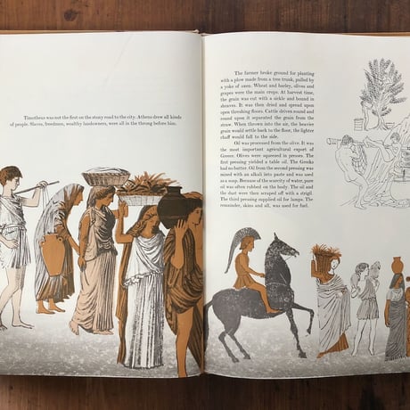 「LIFE LONG AGO THE ATHENIANS（1963年）」Leonard Weisgard（レナード・ワイスガード）