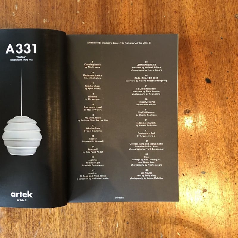 apartamento magazine issue 06（日本語訳冊子付き）」トミー・ウン