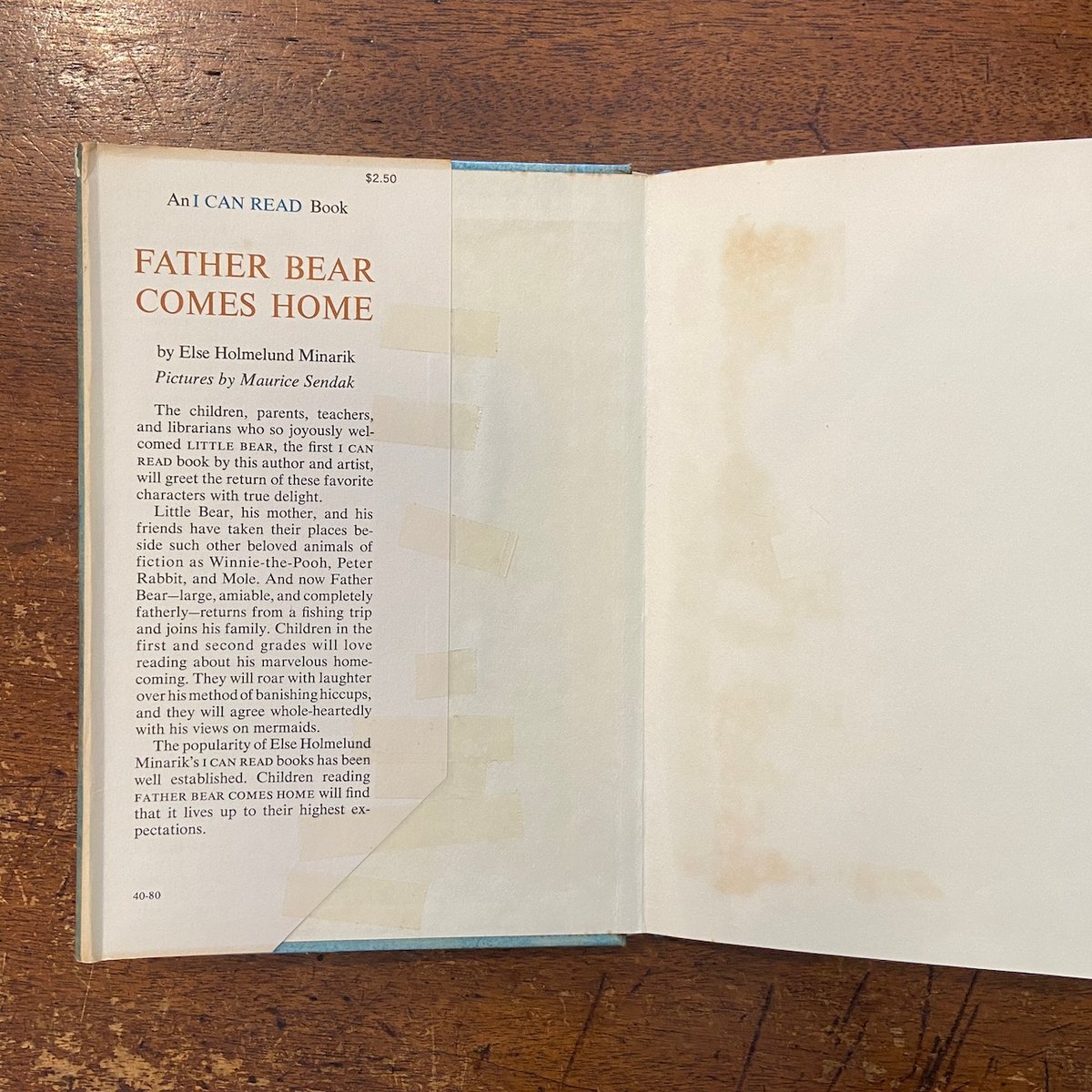 FATHER BEAR COMES HOME」Else Holmelund Minarik