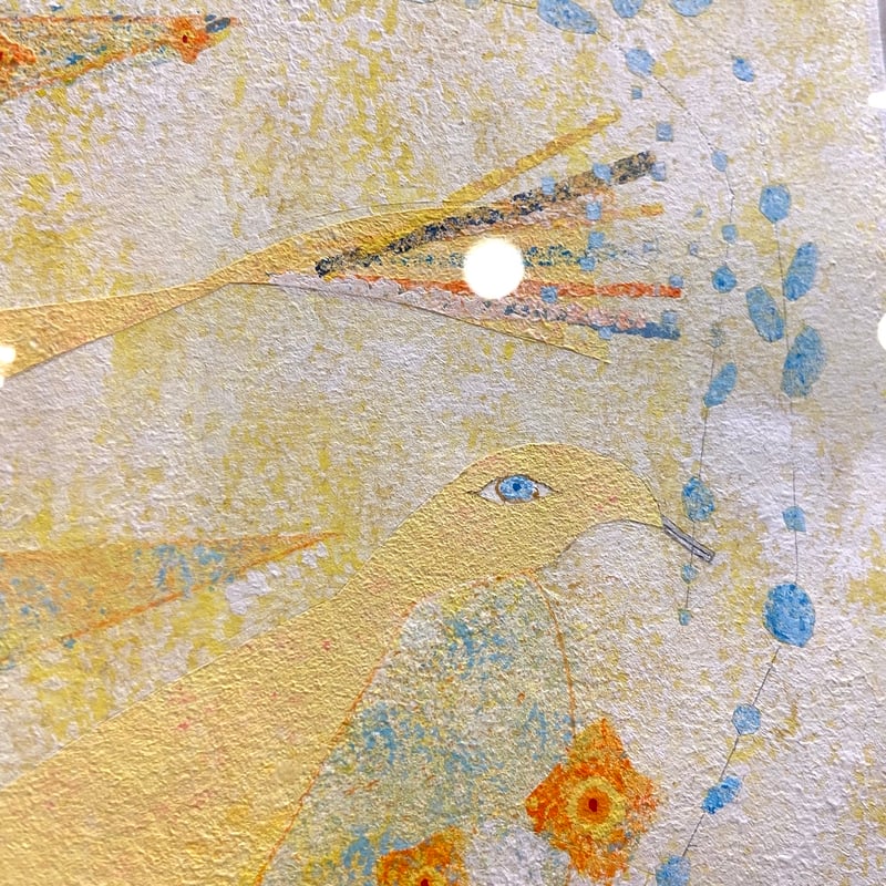 しいきさいこ 作品「あの日の雨上がりの水たまりに浮かぶ光の色です