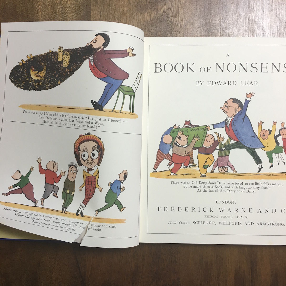 「LEAR'S BOOK OF NONSENSE（ナンセンスの本／オズボーン・コレクション）」Edward Lear