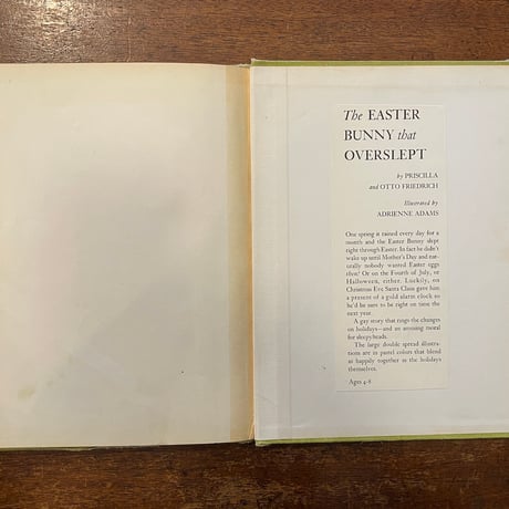 「THE EASTER BUNNY THAT OVERSLEPT（旧版／1958年4刷）」Priscilla & Otto Friedrich　Adrienne Adams（エイドリアン・アダムス）