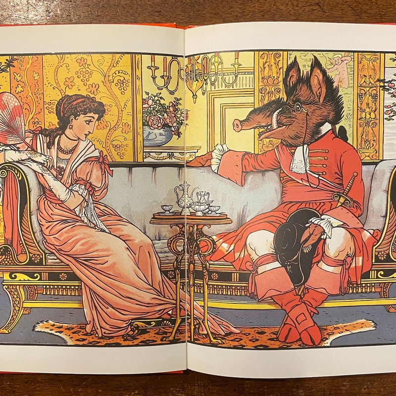 ウォルター・クレイン リトグラフ『フローラズ フィースト』1889年(初版) ウォルター・クレイン 「FLORA'S FEAST（フローラの饗宴