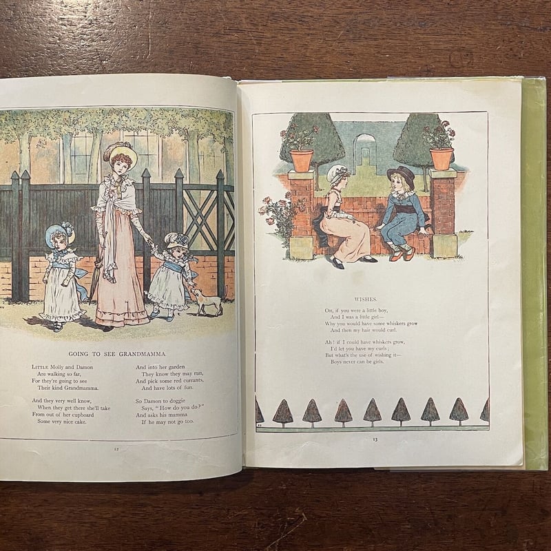 初版？ MARIGOLD GARDEN ケイト・グリーナウェイ 木版絵本＋復刻版 MARIGOLD GARDEN（1940's）」Kate Greenaway（ケイト・グリー