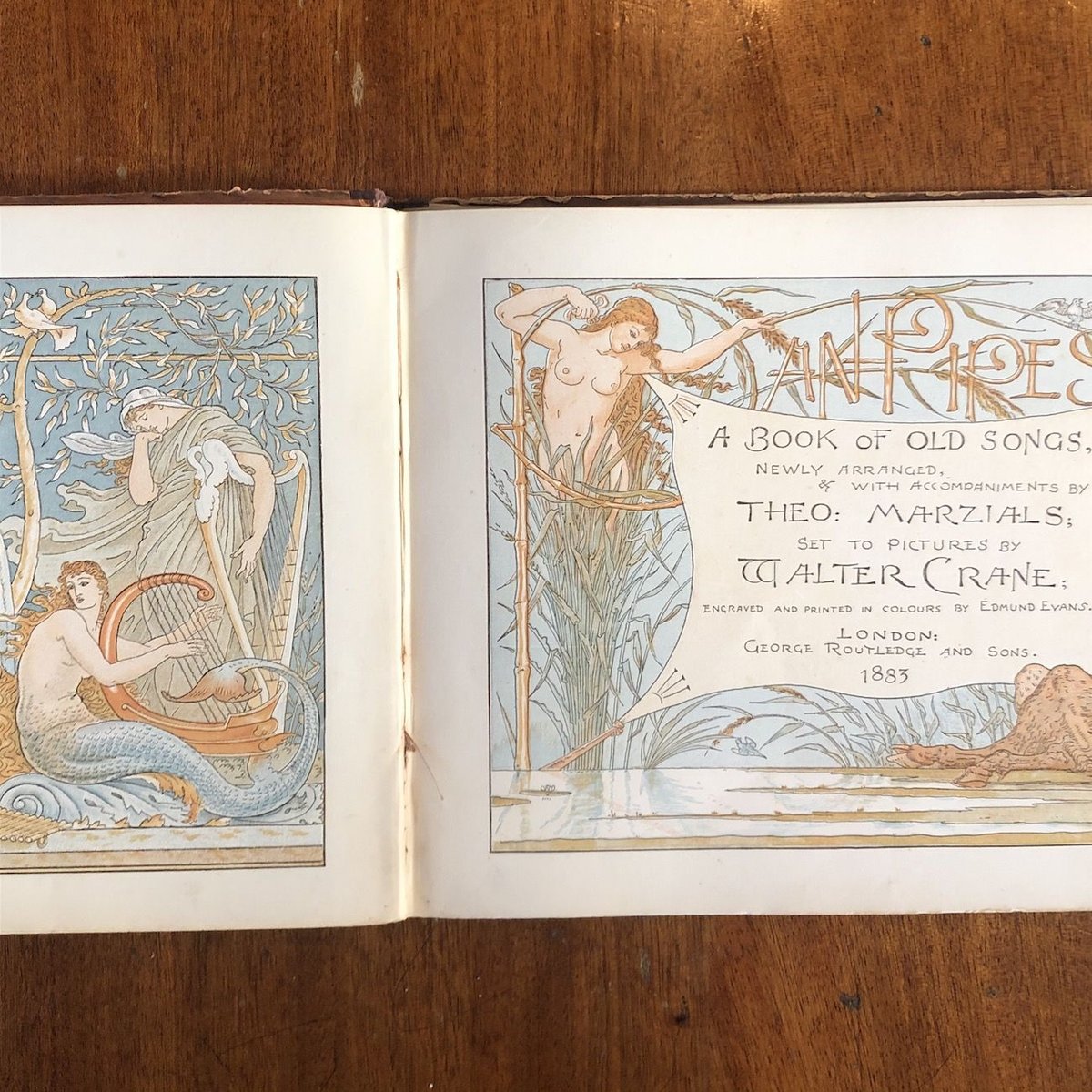 PANPIPES(1883年/多色木版)」Walter Crane(ウォルター PANPIPES(1883年/多色木版)」Walter Crane(ウォルター