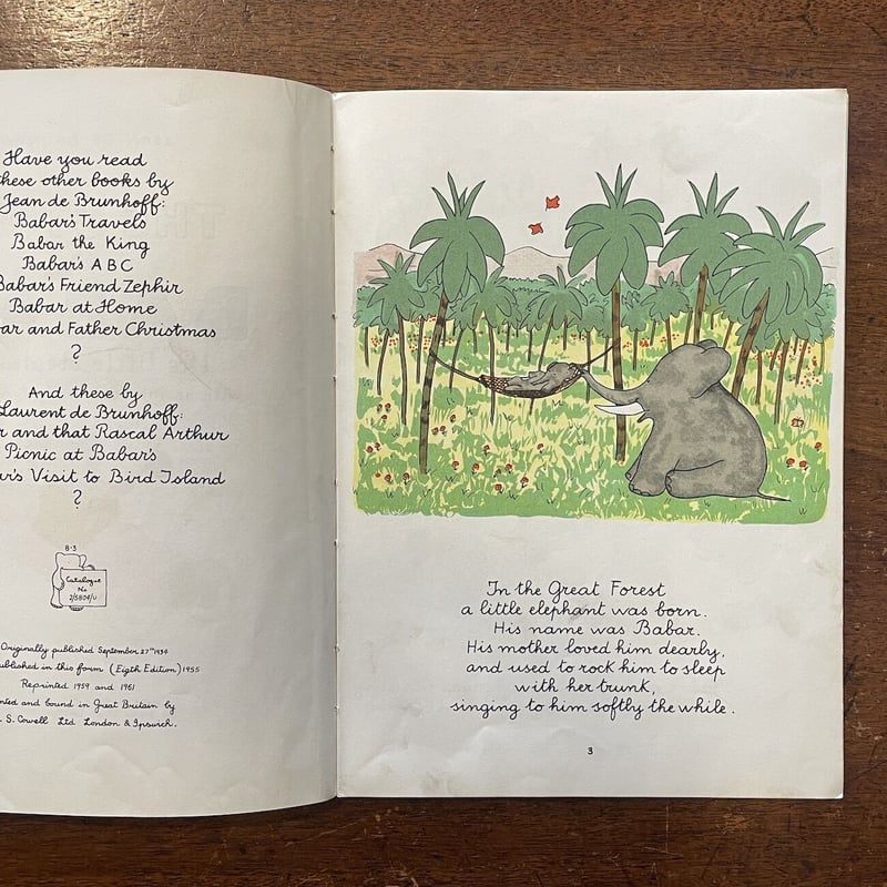 THE STORY OF BABAR（1961年版）」Jean de Brumhoff（ジャ