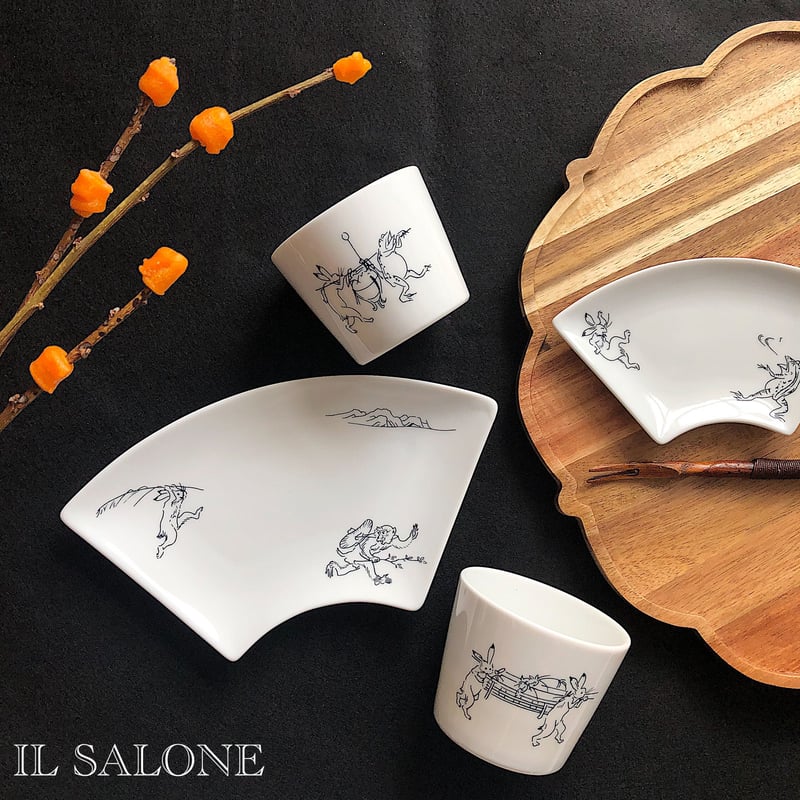 即納 5枚セット鳥獣戯画♡扇皿【小】 | IL SALONE