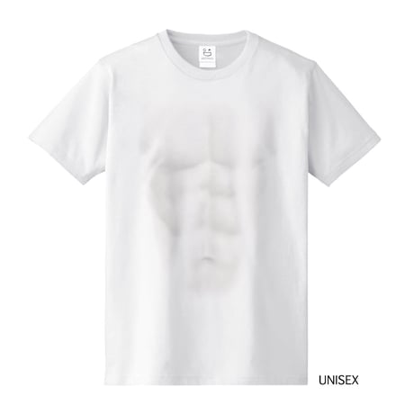 うっすらと筋肉が見える妄想マッピングＴシャツ