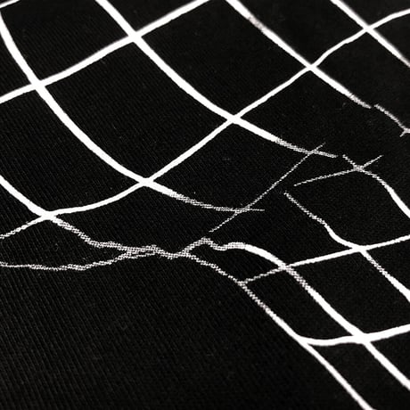 妄想マッピングＴシャツ/ Illusion grid/ Black