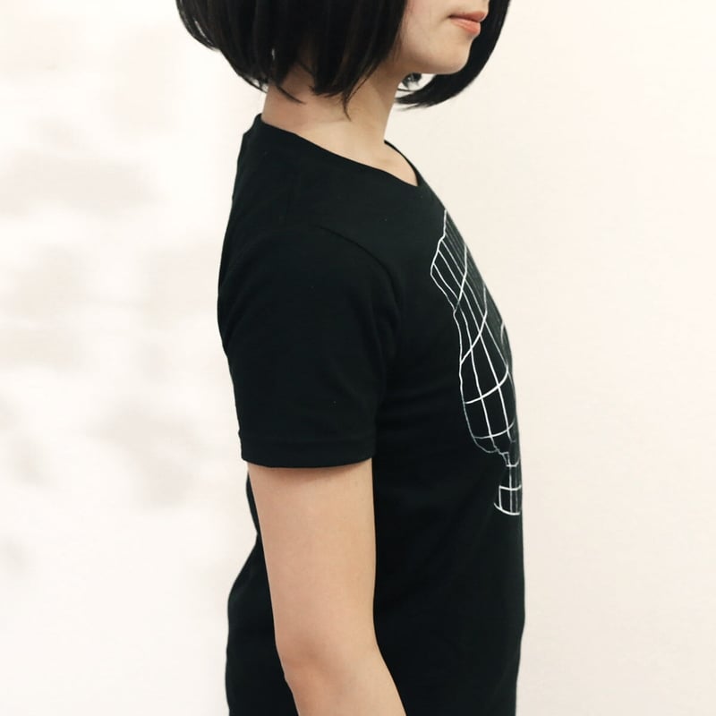 妄想マッピングTシャツ/ Illusion grid/ Black | ekōD Works