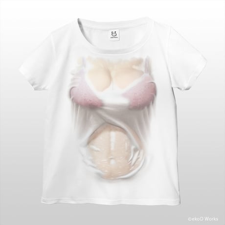 妄想マッピングTシャツ/ Splash/ Pink bra