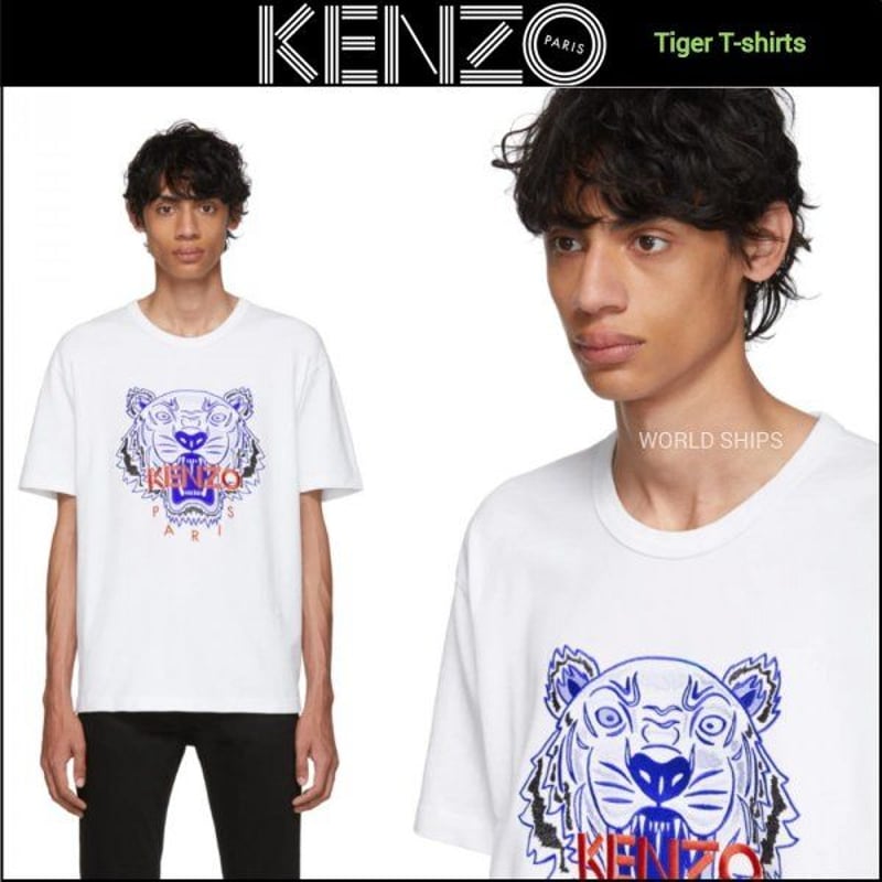 KENZO ケンゾー Tシャツ メンズ KENZO 半袖 レディース タイガー ロゴ ...