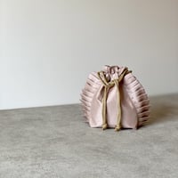2wayDrawstring bag　Msize  pearl gray / pink beige