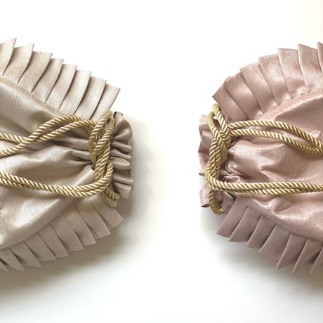 2wayDrawstring bag　Msize  pearl gray / pink beige