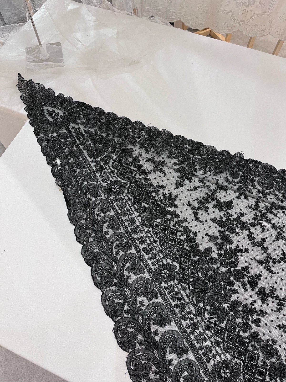 シャンティレース大判三角ストール | puce puce puce.