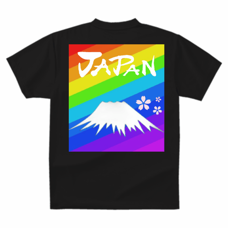 GAY GAMES Team JAPANTシャツ レインボー 富士