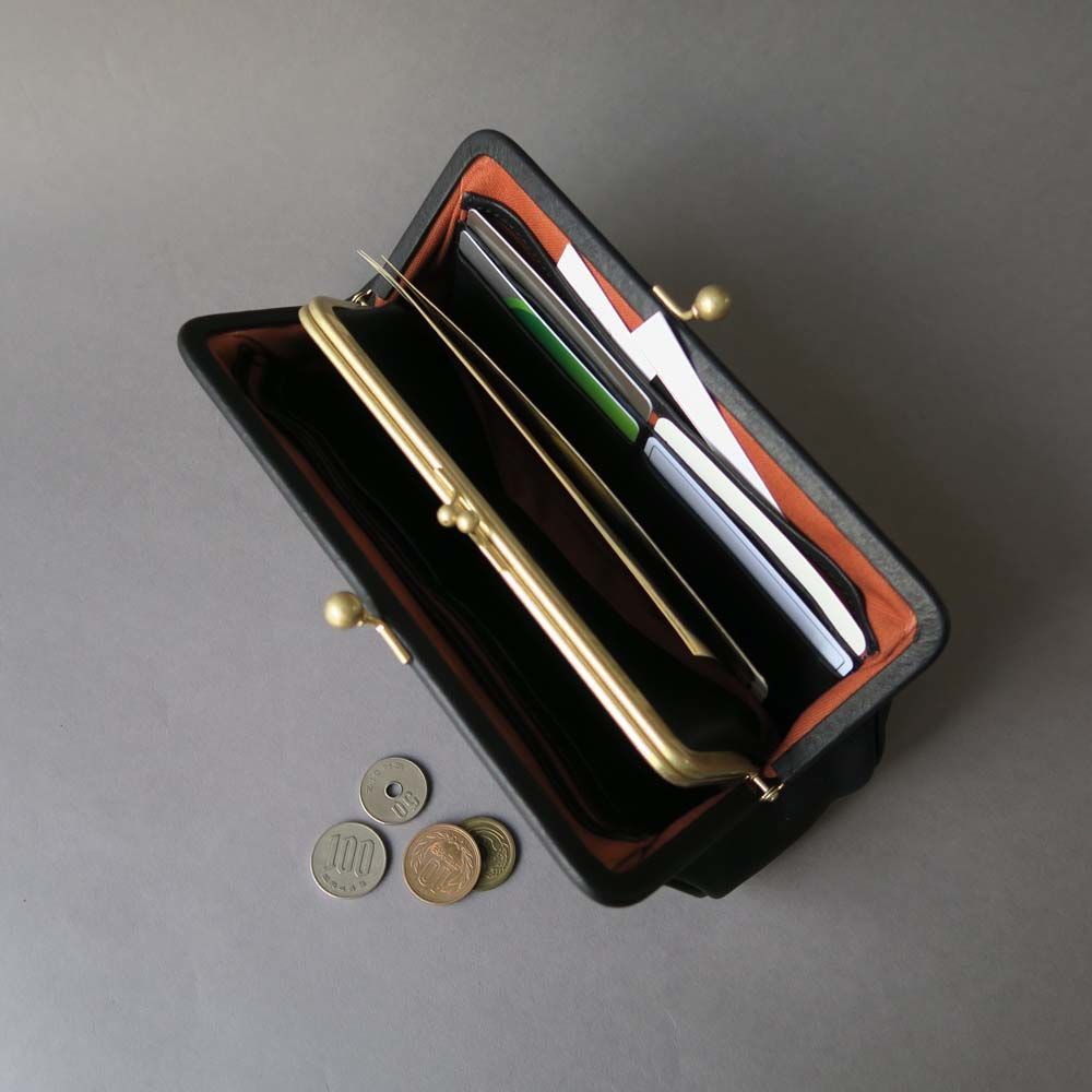 plain gama long wallet (black) | yammart