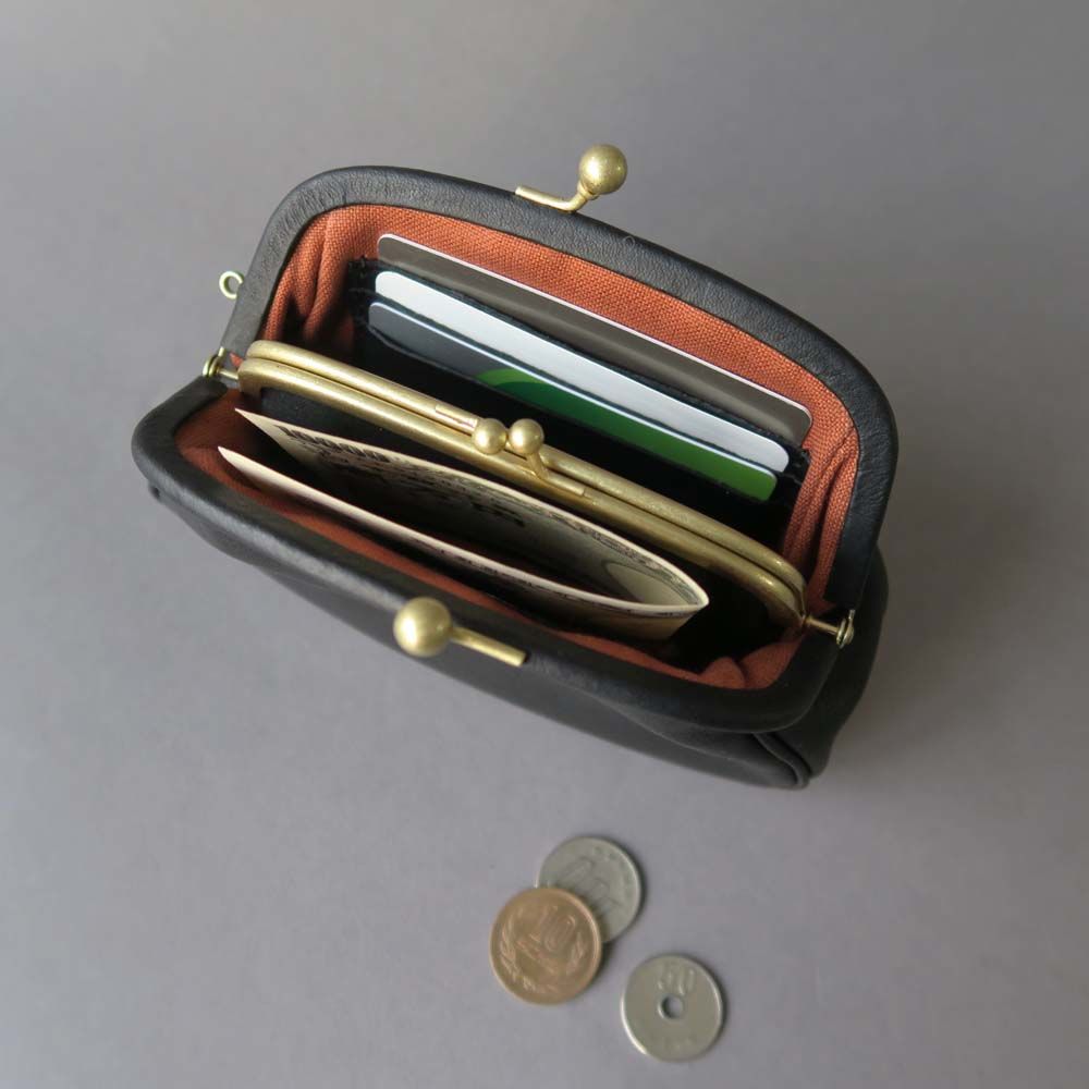 Yammart がま口財布　ブラック gama purse (black) | yammart