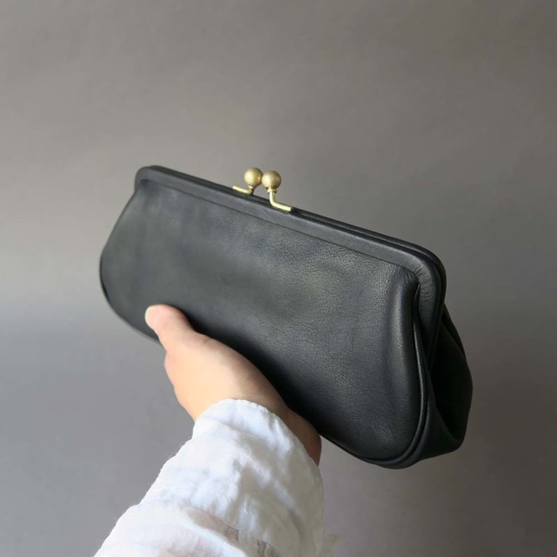 plain gama long wallet (black) | yammart