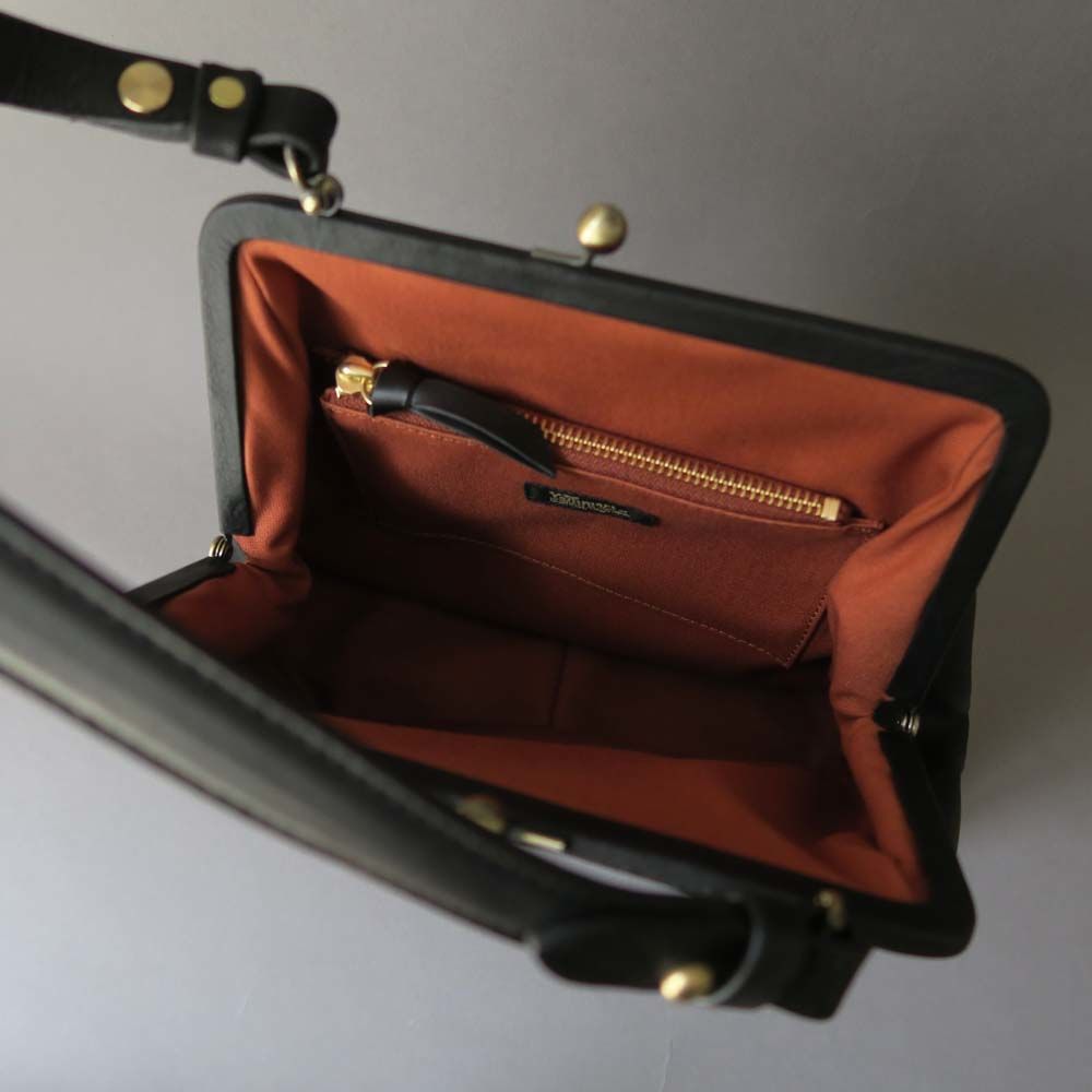 plain gama hand bag-square (black) | yammart