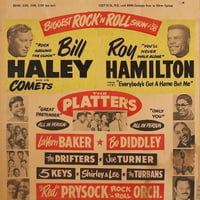 ロックンロール コンサート1959年 （再生産インテリアポスター）ビル・ヘイリー、プラターズ、ドリフターズ、ボ・ディドレー、ジョー・ターナーその他